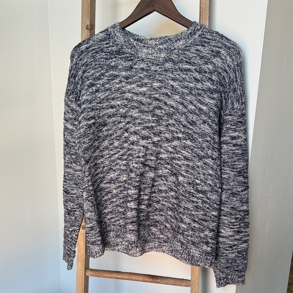 J. Crew Marled Gray navy blue Women's Sweater